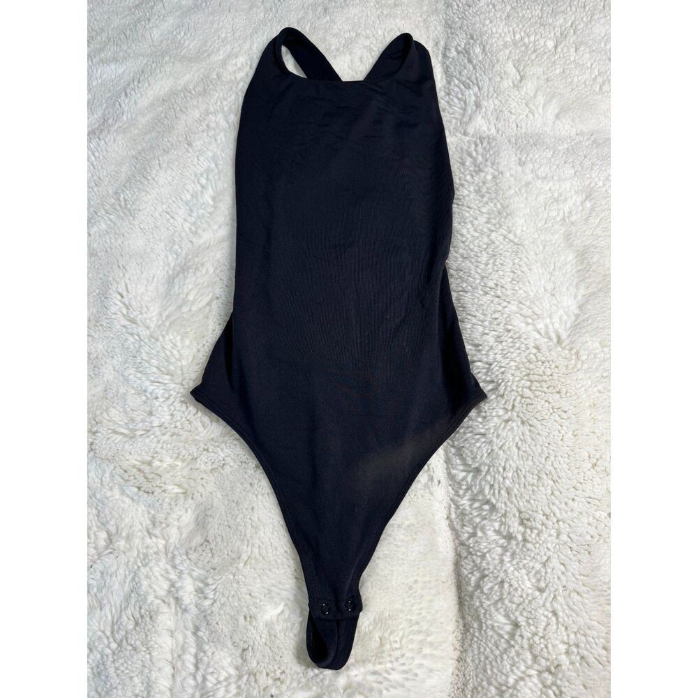 Aritzia Babaton Contour Black Sleeveless Thong Bodysuit Size S